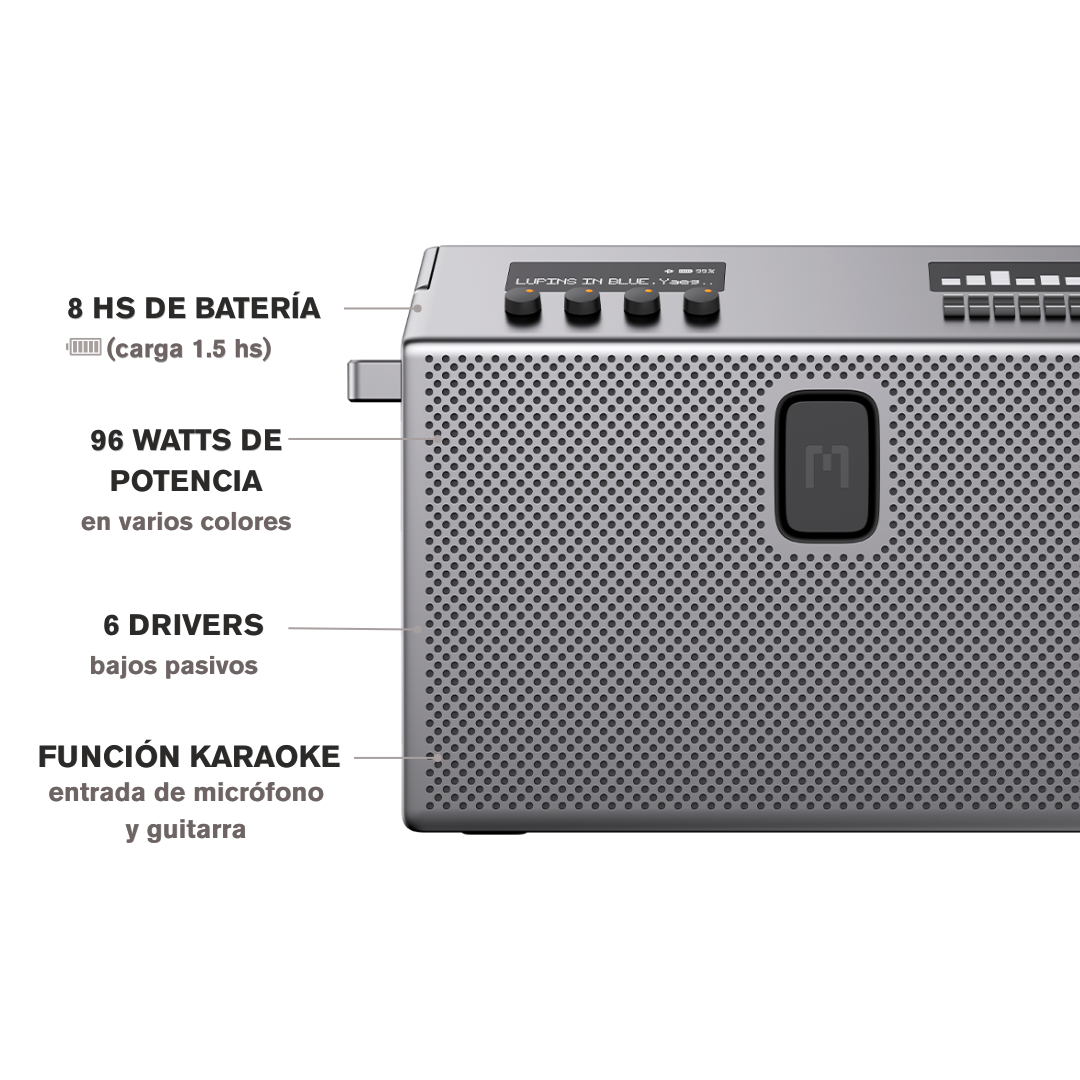 SPEAKER LARGE GRIS OSCURO