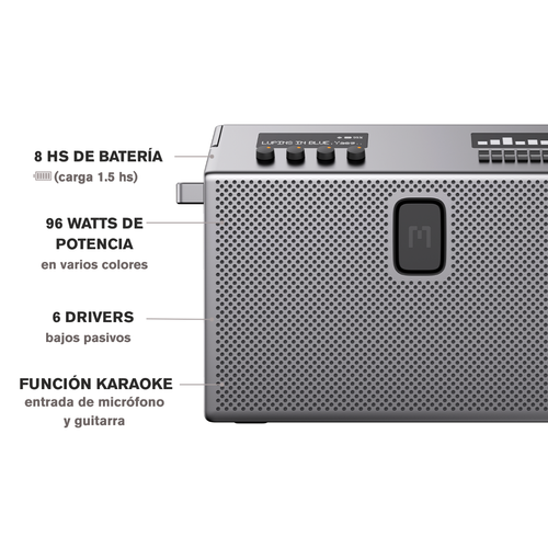 SPEAKER LARGE GRIS OSCURO